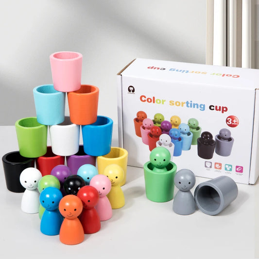 Montessori Color Sorting Cups Toy